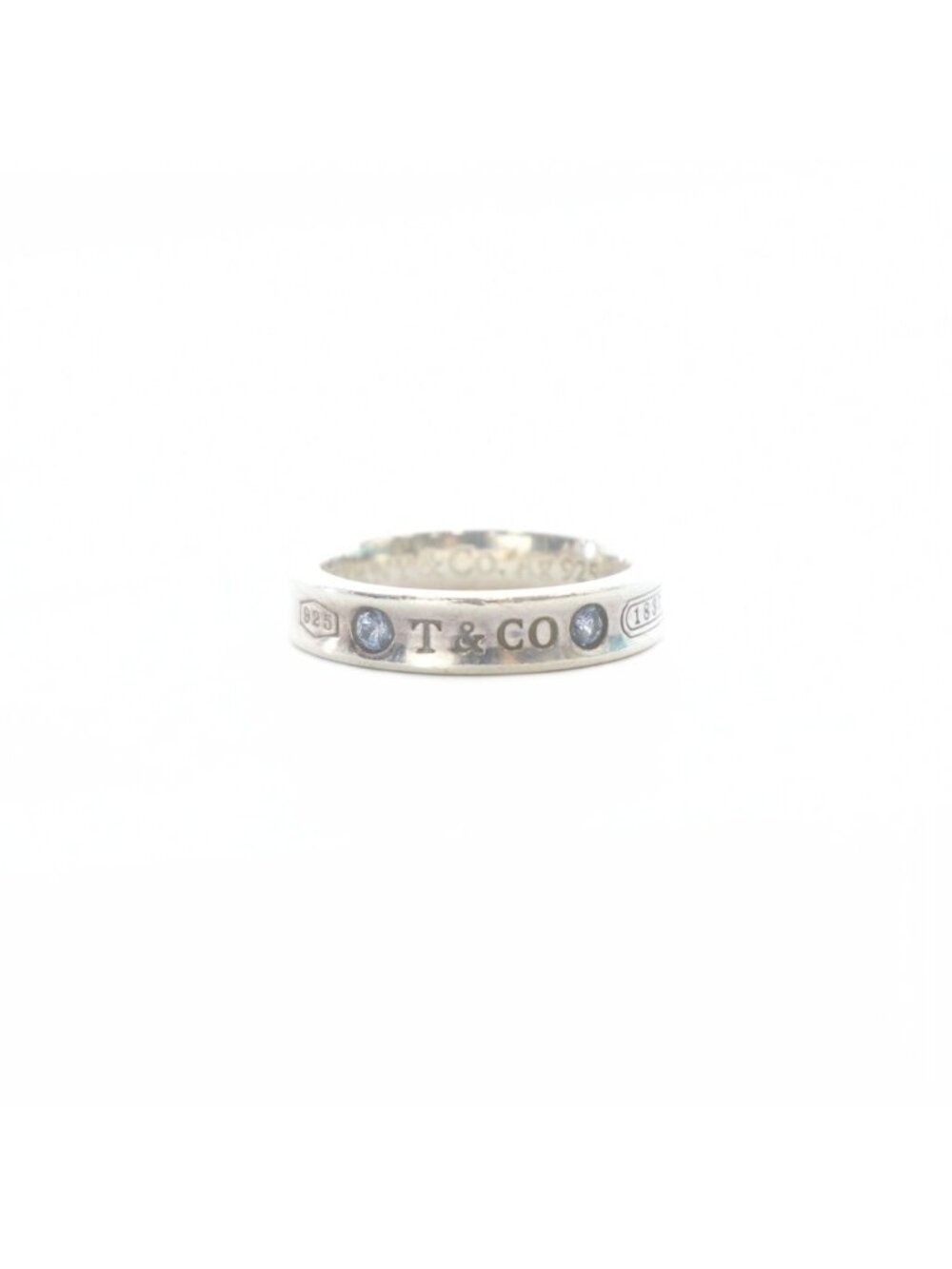 Tiffany & Co 1837 Ring 925 Narrow Sapphire Silver